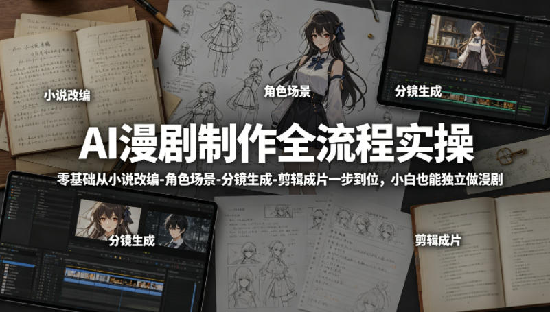 漫剧大师零基础制作爆款漫剧全流程实操配图