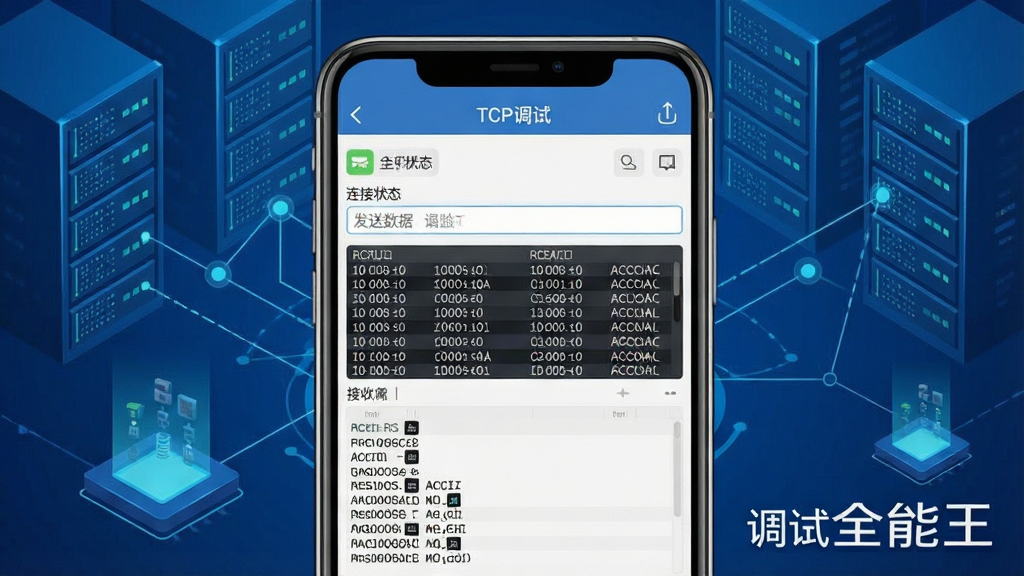 һ��չʾ����ȫ����������Թ��ܵ�ͼƬ������������һ�������ֻ�����Ļ����ʾ��TCP���Խ��棬������״̬���������ݿ�ͽ��������б���������ʮ�����ƺ�ASCII��˫����ʾ�������ǳ���ķ����������ݽڵ�����ͼ�����Ϊ�Ƽ�������ϸ�����������ʸ��壬�ɾ�������Ԫ�أ�ͼƬ�д�������