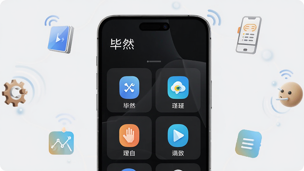 一部智能手机展示