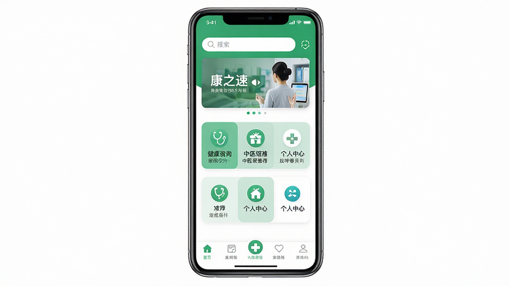 手机屏幕中央展示