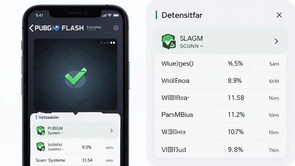 һ��AI���ɵ�ͼƬ��������PUBGM FLASH��װ������ɨ���ֻ�ϵͳ������Ϊ�ֻ������������ݲ��У��Ű����������Ϊ�ִ��Ƽ��У�ϸ�ڰ�����ɫ�Թ�ͼ���ϵͳ�����б��������������ɾ����޶���Ԫ��