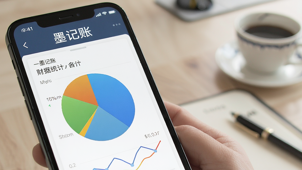 一墨记账 数据统计 饼图 折线图 财务报表 手机界面