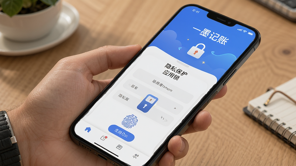 一墨记账 隐私保护 应用锁 指纹识别 手机安全界面