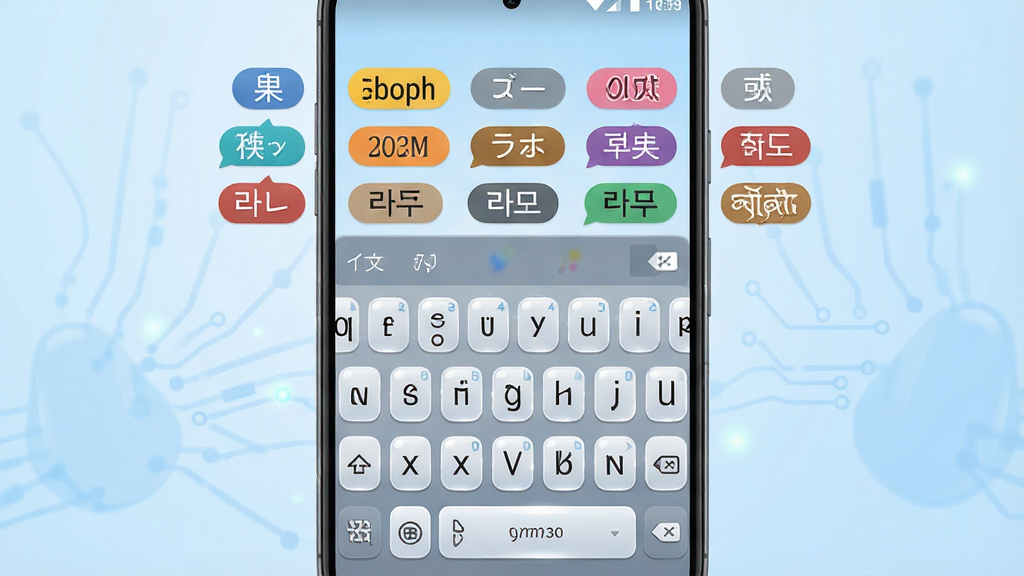 һ��չʾ�������뷨����ȫò�ĳ���ͼ������������һ����׿�ֻ����ֻ���Ļ����ʾ�������뷨�ļ��̽��棬�����Ϸ������ġ�Ӣ�ġ����ġ����ġ����ĵȶ������Ա�ʶ�������У������Ǽ���ǳ��ɫ���䣬���ֲ��þ��й�ͼ�����Ϊ��ƽ���Ƽ��У�ϸ���ϼ��̰���Բ���й��󣬶����Ա�ʶ�Բ�ɫС��ǩ��ʽ���֣������������ɾ����޶���Ԫ��