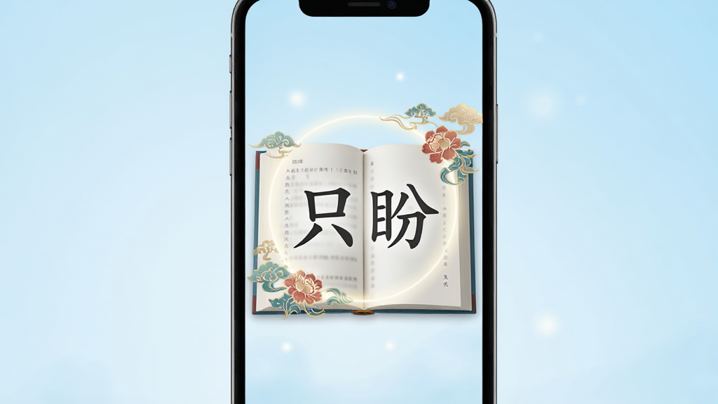 手机屏幕竖版展示,画面中央是一本翻开的电子书,书页上浮现出