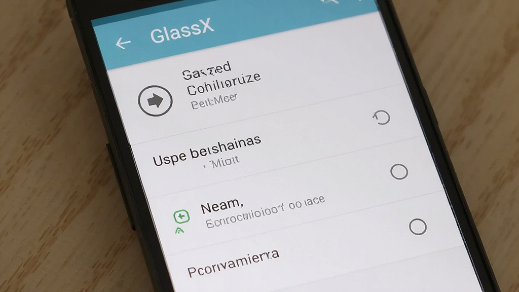 GlassX安装权限设置界面预览图,画面为手机屏幕显示权限授予页面,包含使用情况访问、通知使用权等选项,界面风格为安卓原生设置风格,背景为浅色,画质清晰,无多余元素