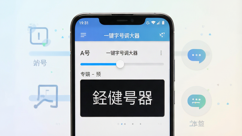 一张展示智能手机屏幕的图片,画面中央是一部现代安卓手机,屏幕上显示着
