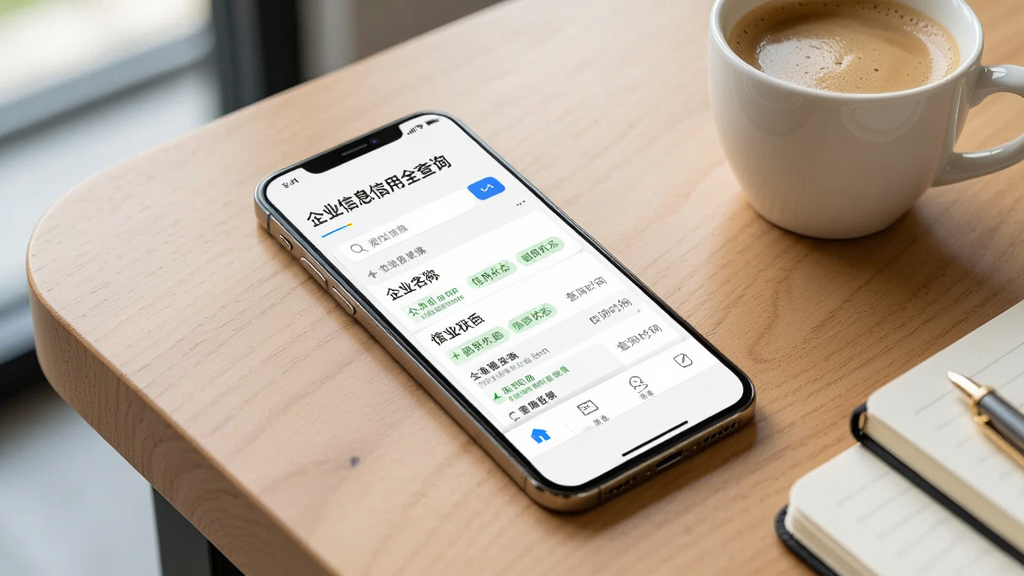 一部智能手机斜放在木质桌面上,屏幕显示