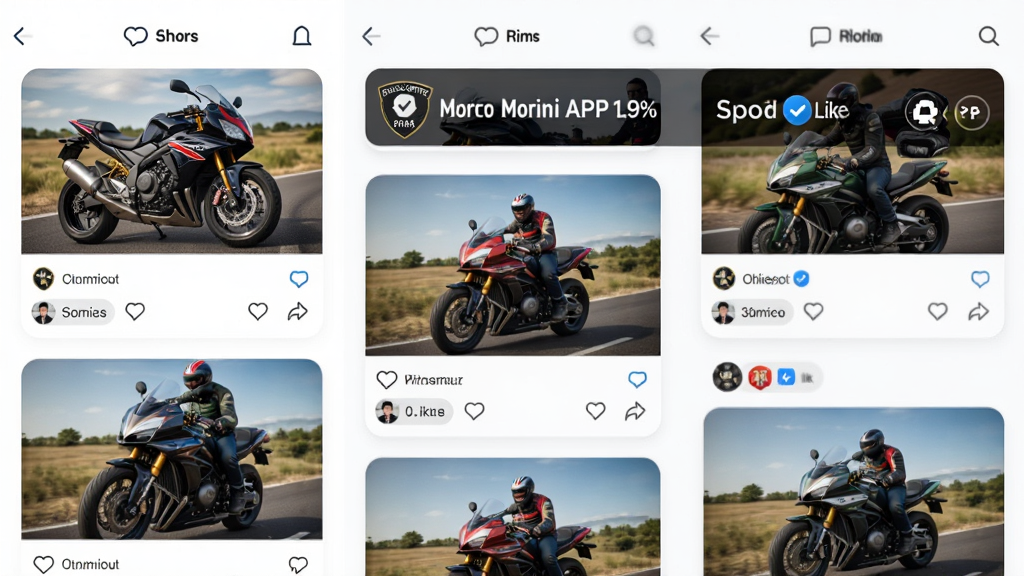 Ħ��Ī����APP�������棬����Ϊ���Ѷ�̬��Ϣ������������ֲ����ٲ�����Ƭʽ���У��Ű�������򣬷��Ϊ�ִ��罻Ӧ�÷��ϸ�ڰ���Ħ�г���Ƭ�����ް�ť���������ݡ��ٷ���֤��ʶ�����ʸ��壬�ɾ��޹��Ԫ��