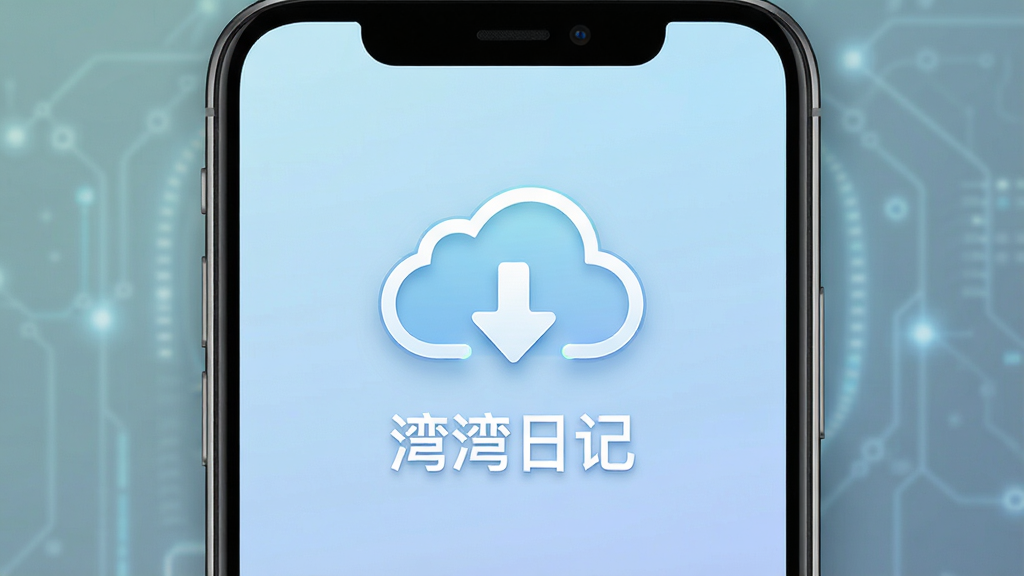 手机数据备份界面,画面中央是一个云朵图标与向下箭头组合的备份符号,下方有