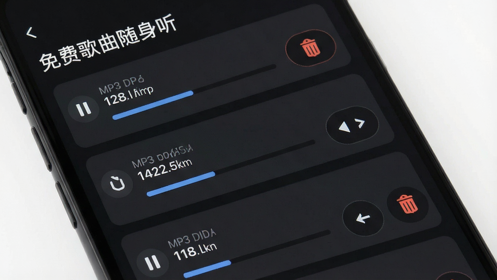 手机屏幕显示下载管理页面,标题