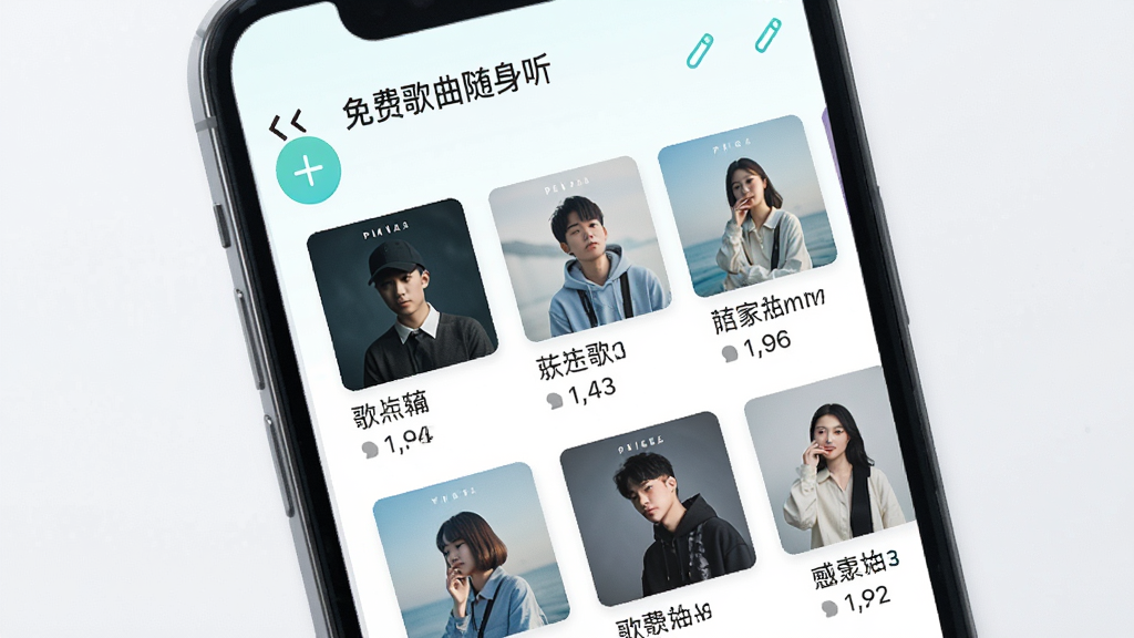 手机界面展示歌单管理页面,顶部标题