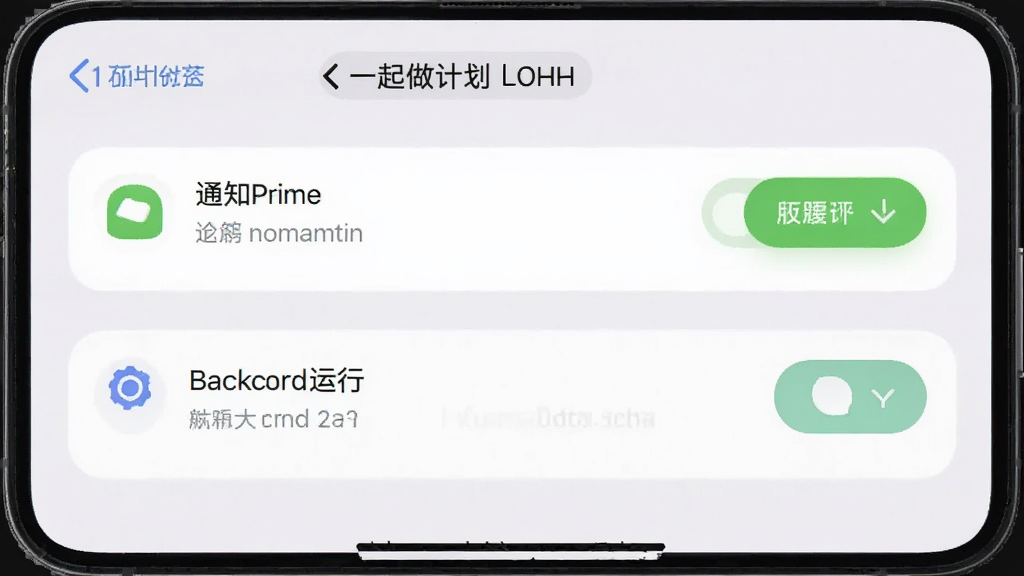 一起做计划 手机端设置页面截图,展示通知权限和后台运行选项
