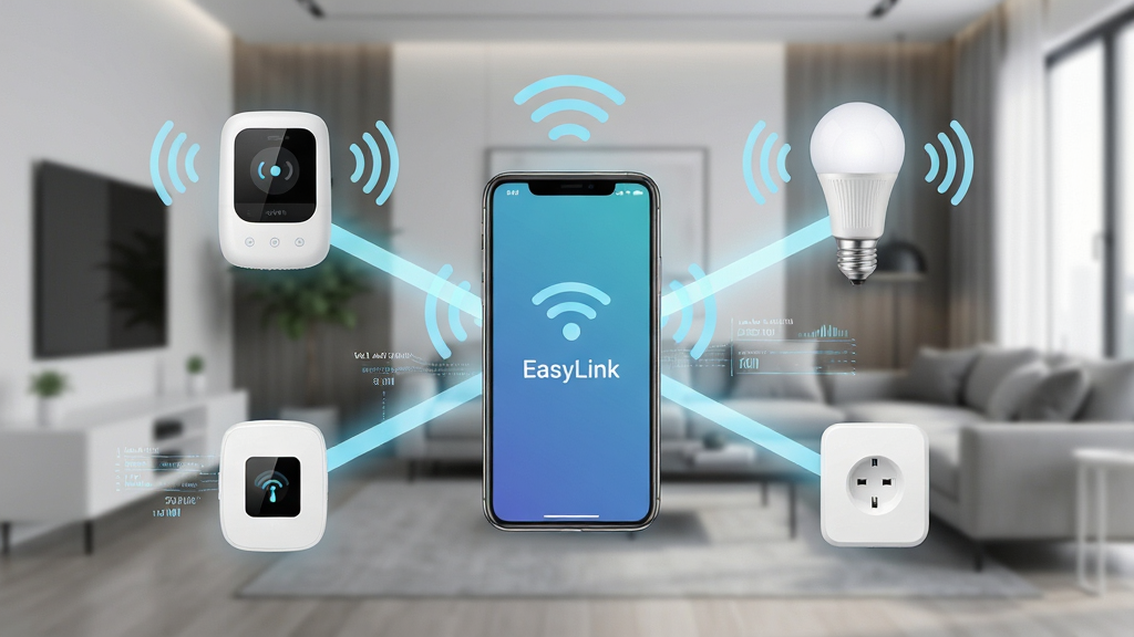 һ�ſƼ���ʮ��������豸���ӳ���ͼ������������һ�������ֻ�����Ļ����ʾ�š�EasyLink��Ӧ�ý��棬��Χ���������ܿ�������ǡ����ܵ��ݡ����ܲ����ȶ����������豸���豸֮���õ���ɫ�Ĺ������ӣ��������ִ����ļҾӻ��������ֲ������ķ�ɢʽ��ͼ�����Ϊ��Լ�Ƽ��磬ϸ�ڰ����豸ͼ�ꡢ�źŲ��ơ������������������ʸ��壬����ɾ����޶���Ԫ��