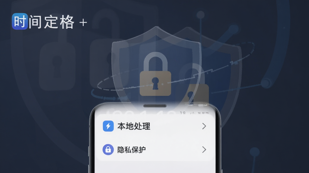 手机屏幕显示时间定格应用设置界面,突出
