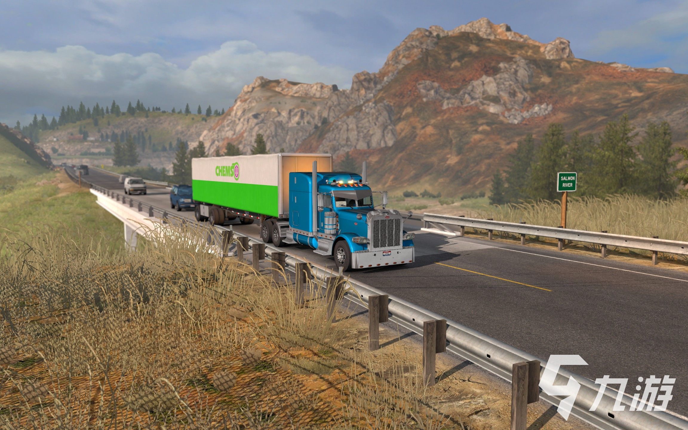 越野货运牵引车模拟(OffroadCargoTractorTrolleySimulator) 真实山路运输场景截图