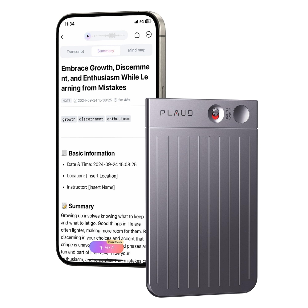 Plaud(AI录音笔) 会议录音 拾音效果 降噪实测 基础功能
