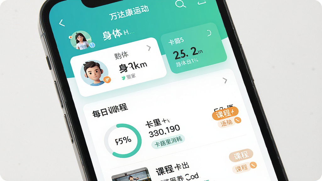 手机屏幕中展示
