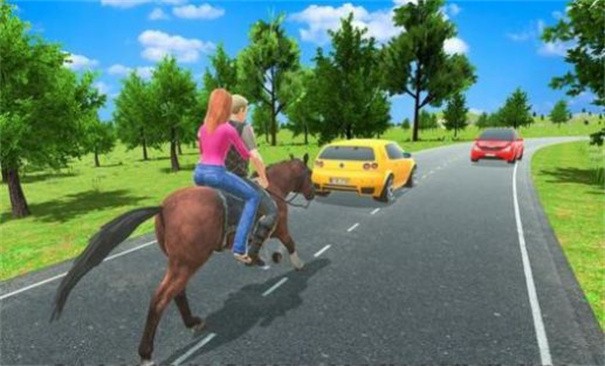 越野马的士模拟器(Offroad Horse Taxi Simulator game) 马拉出租车山路行驶游戏截图