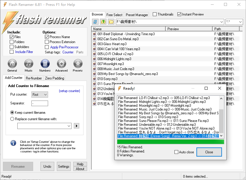 Flash Renamer�������������������滻���Ź������ý���