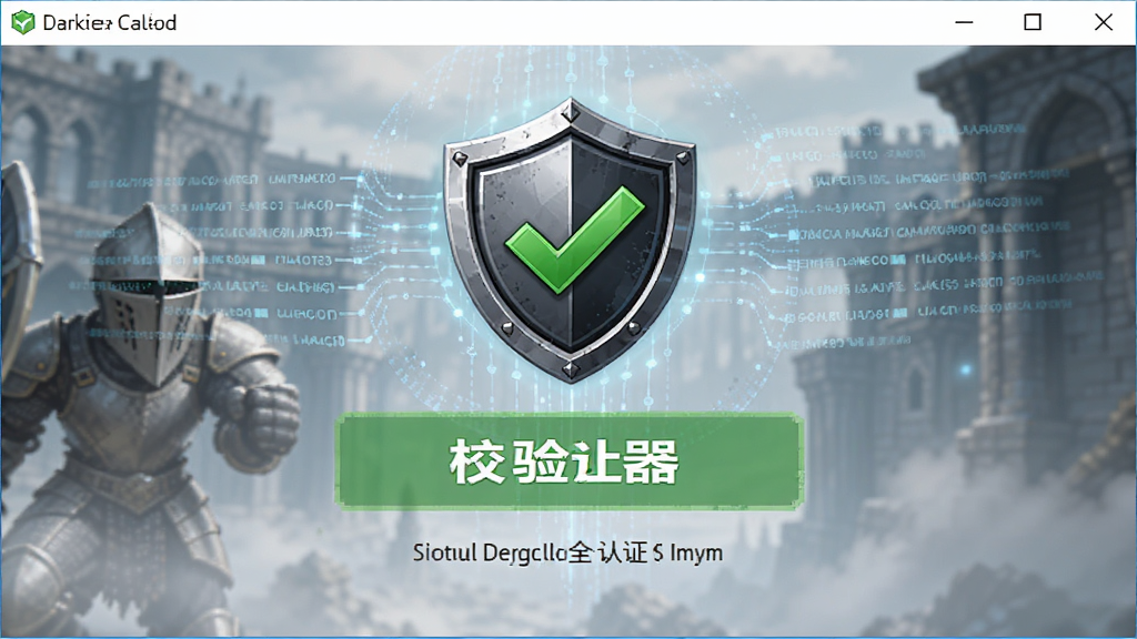 暗影骑士绝命旅途原版安装器安全校验界面,主体为盾牌图标与校验通过字样,布局为居中展示,排版突出安全认证标识,风格为简约安全防护风,细节包含绿色对勾与数据流背景,画质高清,画面干净无多余元素