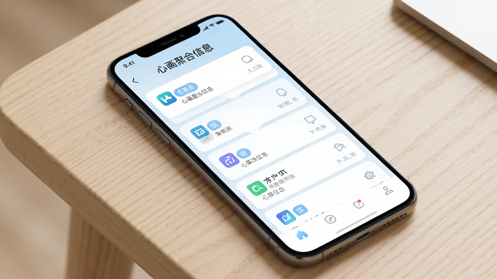 一部智能手机放置在浅色桌面上,屏幕中展示