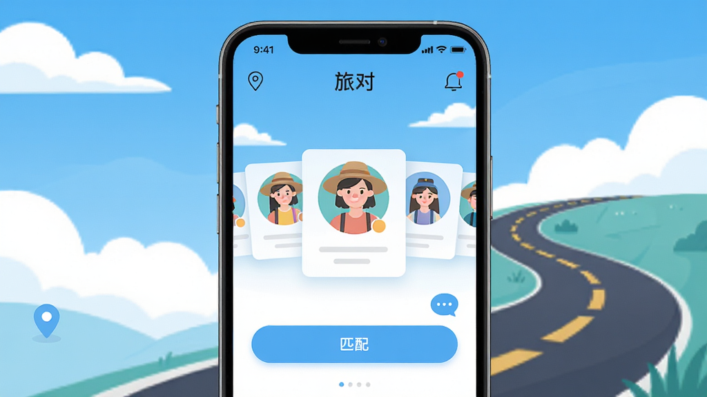 ��������Ϊһ�������ֻ�����Ļ����ʾ���öԡ�APP����ҳ���棬������չʾ������ͷ��Ƭ��ƥ�䰴ť��������������������ѹ�·�Ĳ廭��񣬲��־��жԳƣ��Ű������죬��������ִ���ϸ�ڰ�����ͼ��λͼ����Ի����ݣ����ʸ��壬�ɾ����޶���Ԫ��